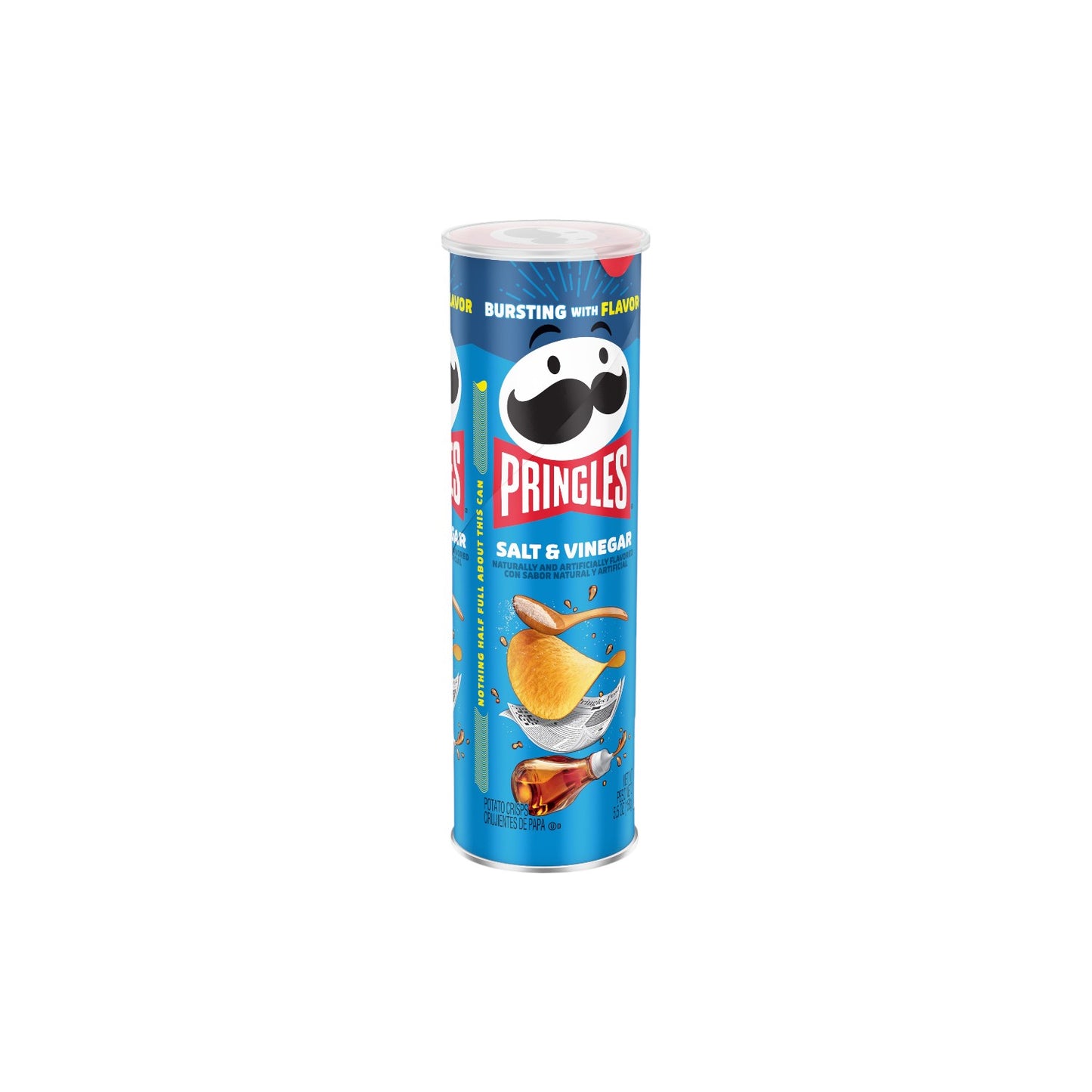 PRINGLES Salt & Vinegar Flavored Potato Crisps 165g.