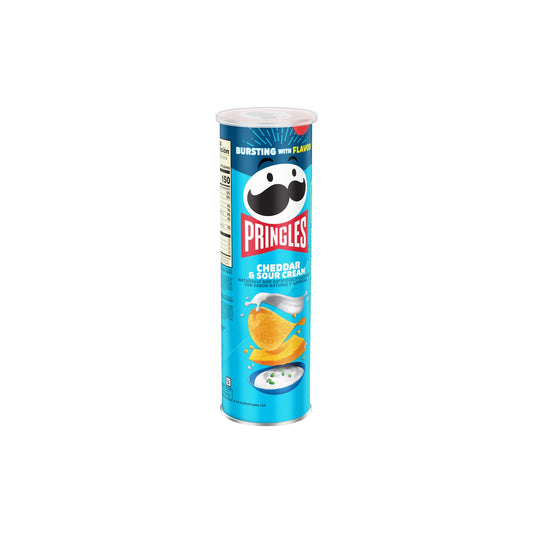 PRINGLES Cheddar & Sour Cream Flavored Potato Crisps 165g.