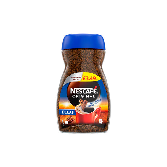 NESCAFE Original Decaf Coffee Jar.