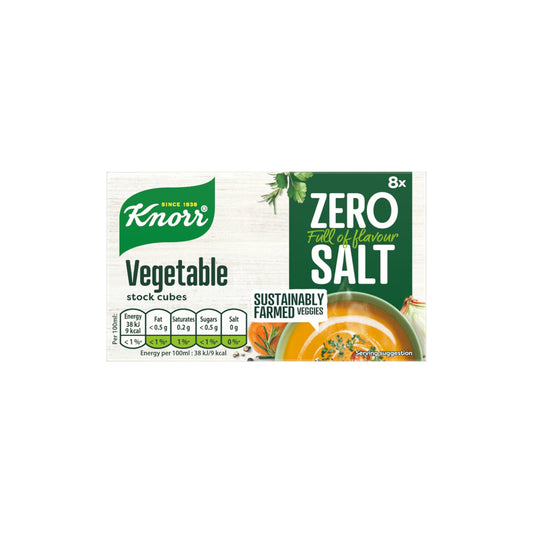 Knorr Zero Salt Vegetable Stock Cubes 72g (8 cubes)