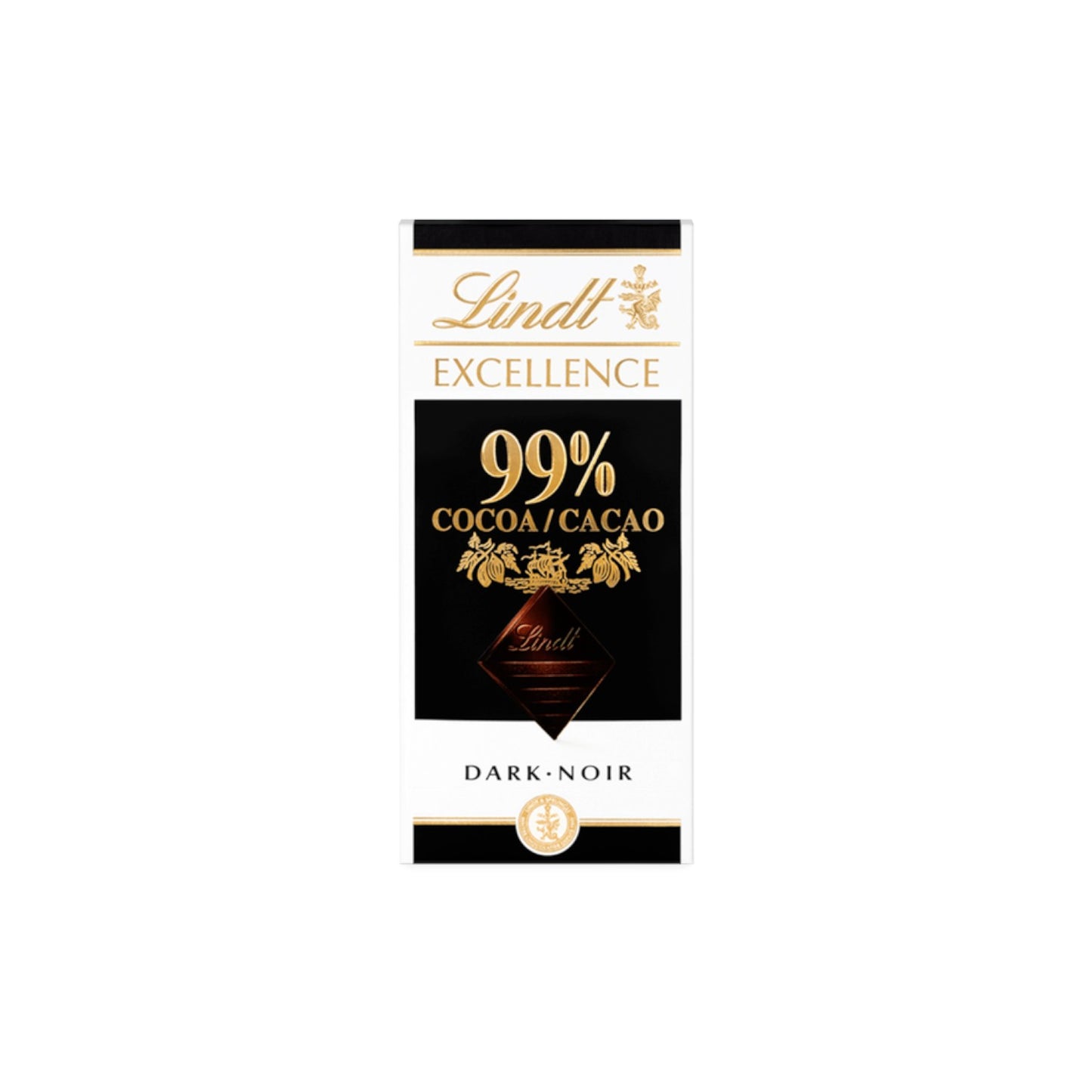 Lindt Excellence Dark 99% Cocoa Chocolate Bar 50g.