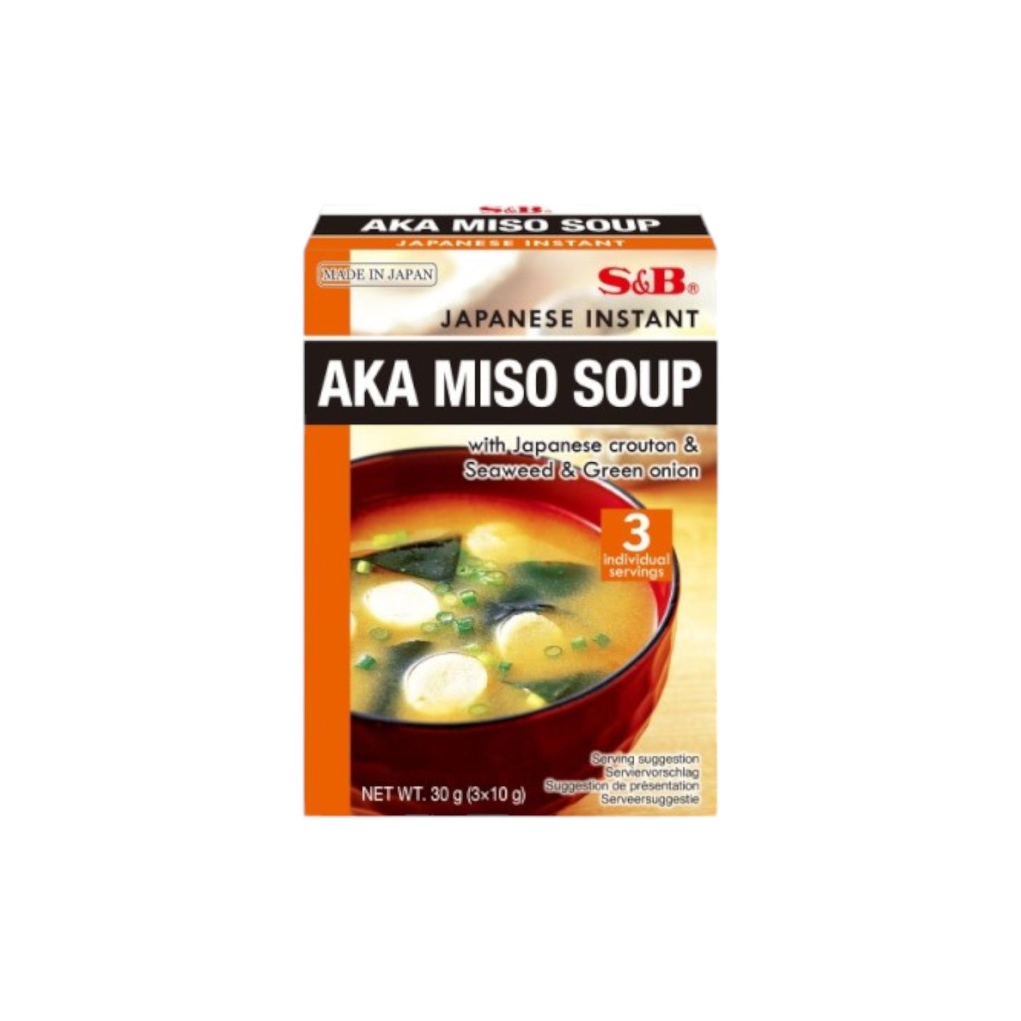 S&B Japanese Instant Aka Miso Soup 30g.