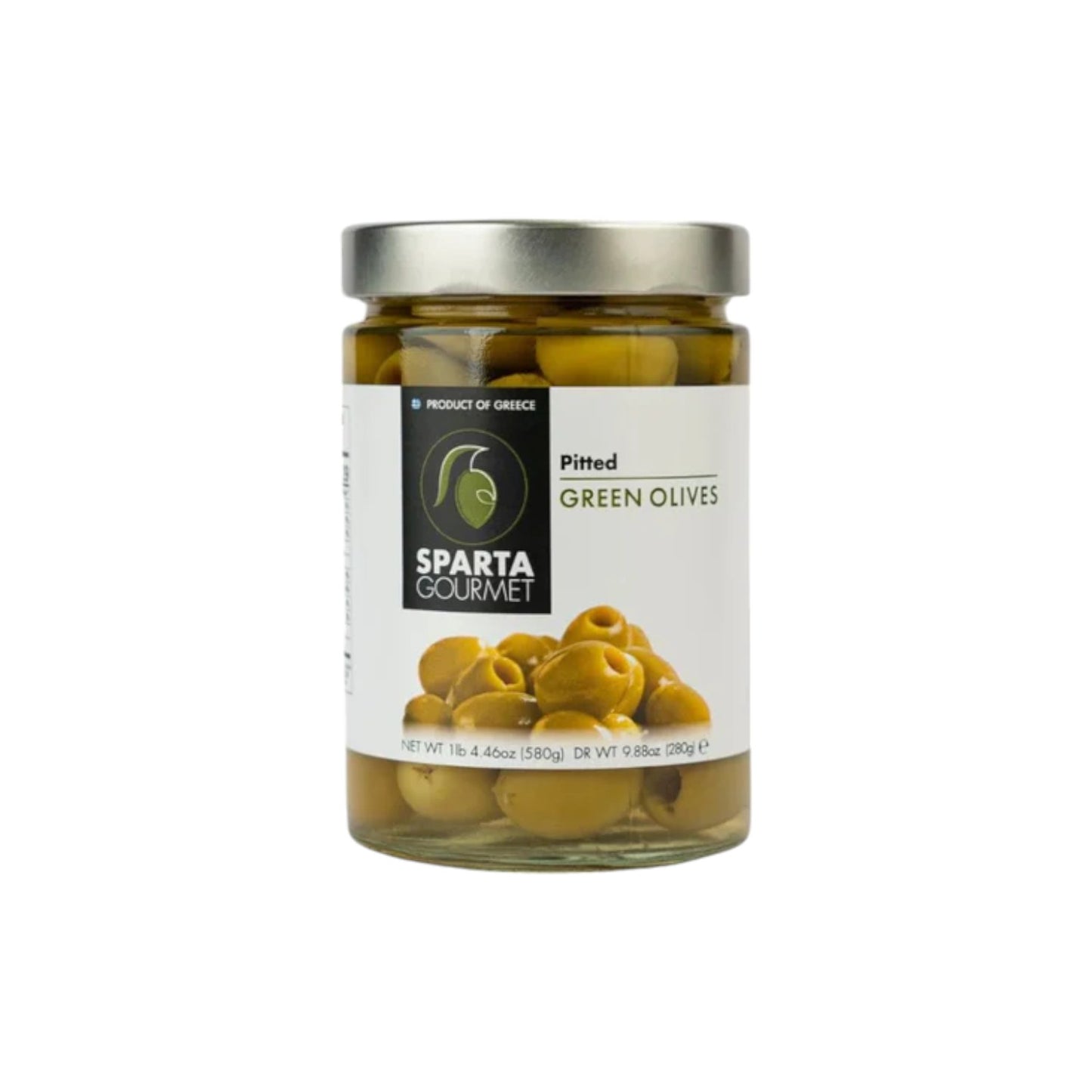 Sparta Gourmet Green Olives 580g. (Drained Wt 280g)