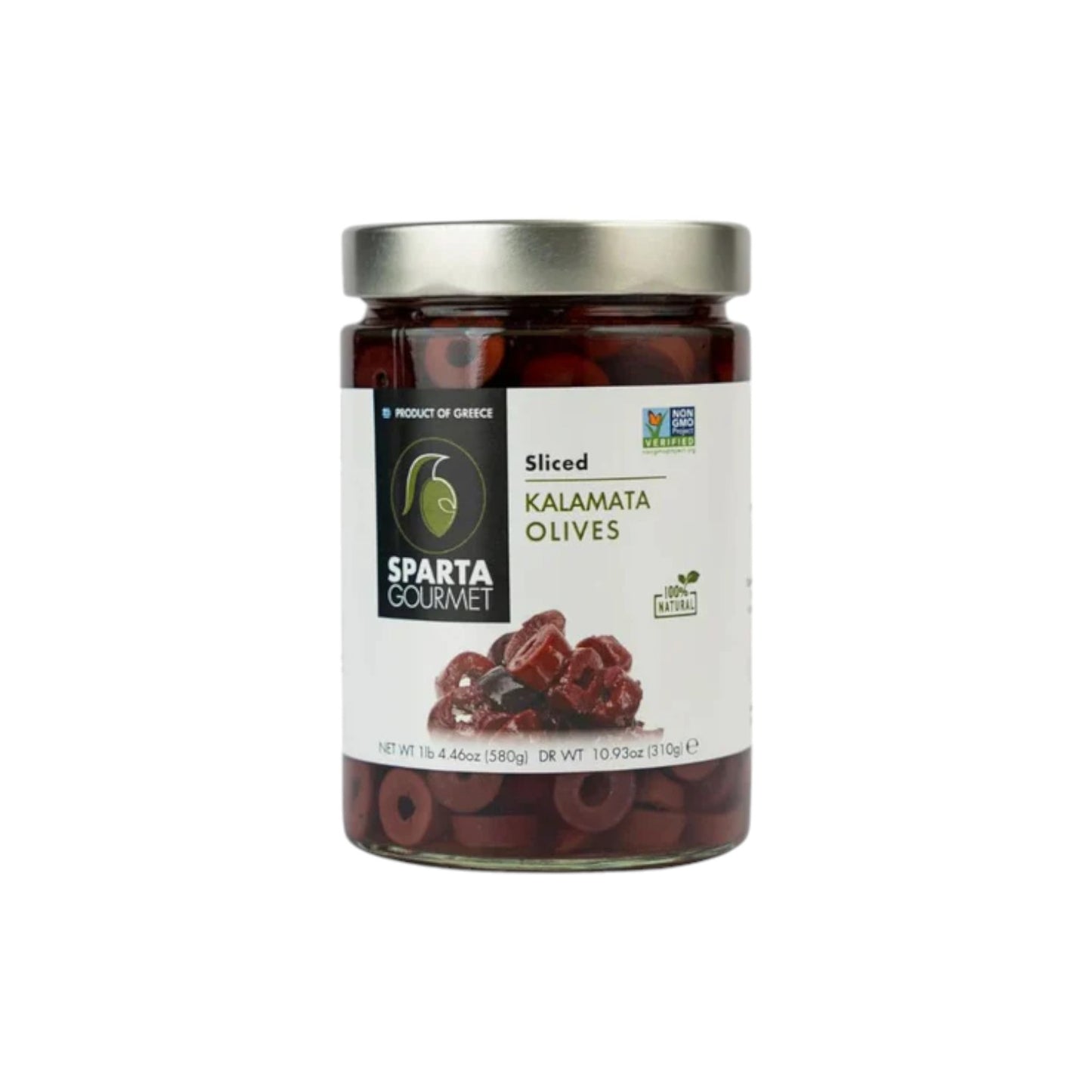 Sparta Gourmet Kalamata Olives 580g. (Drained Wt 310g)