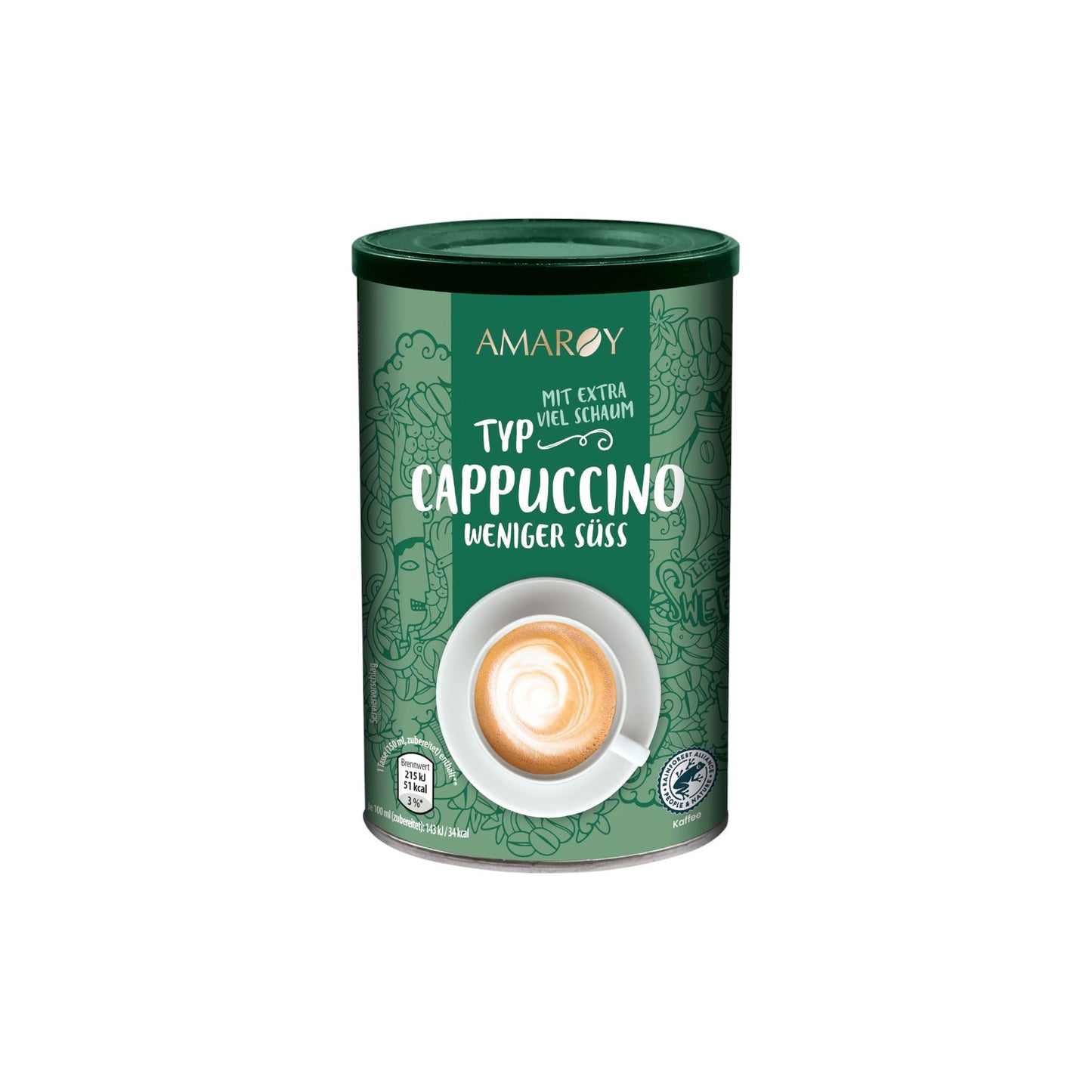 Amaroy Cappuccino (Less Sweet) Instant Coffee 250g