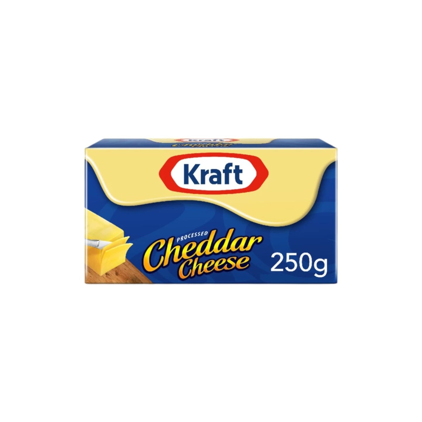 Kraft Cheddar Processed Cheese.