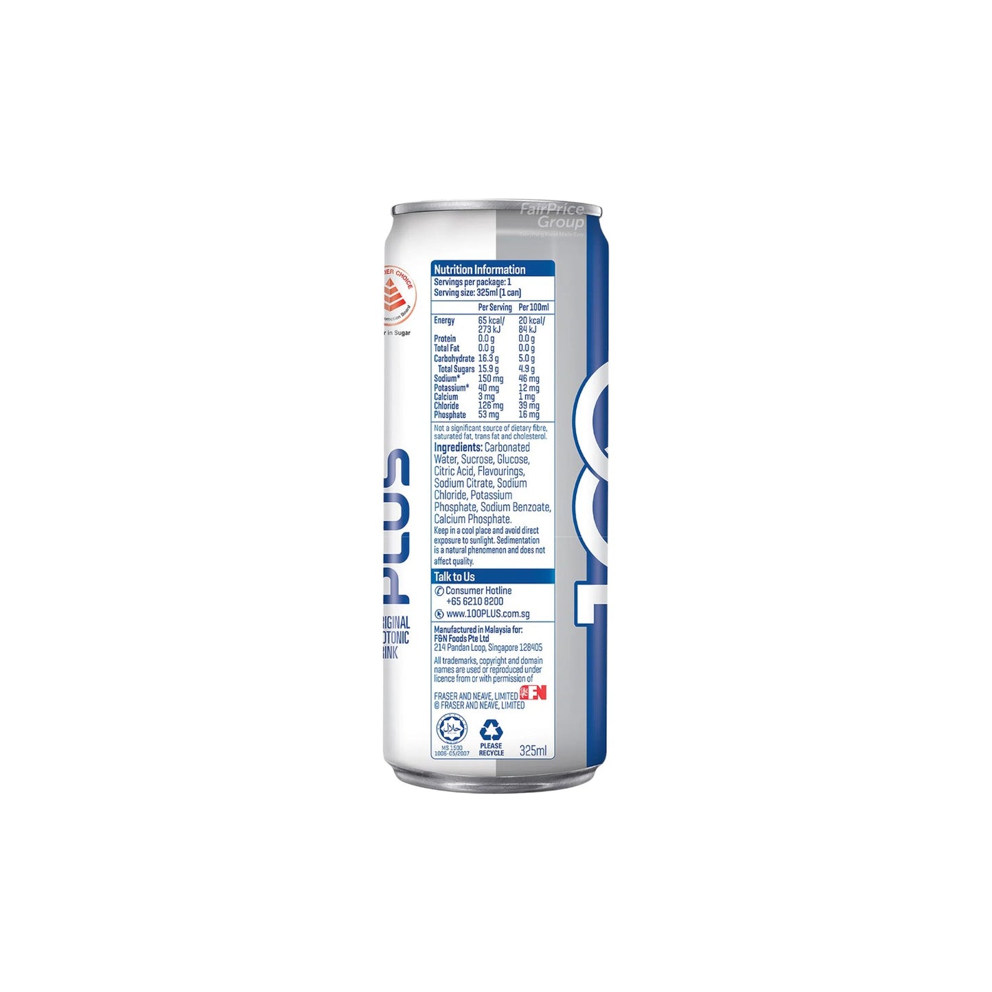 100 PLUS Original Isotonic (Electrolyte) Hydration Drink 325ml