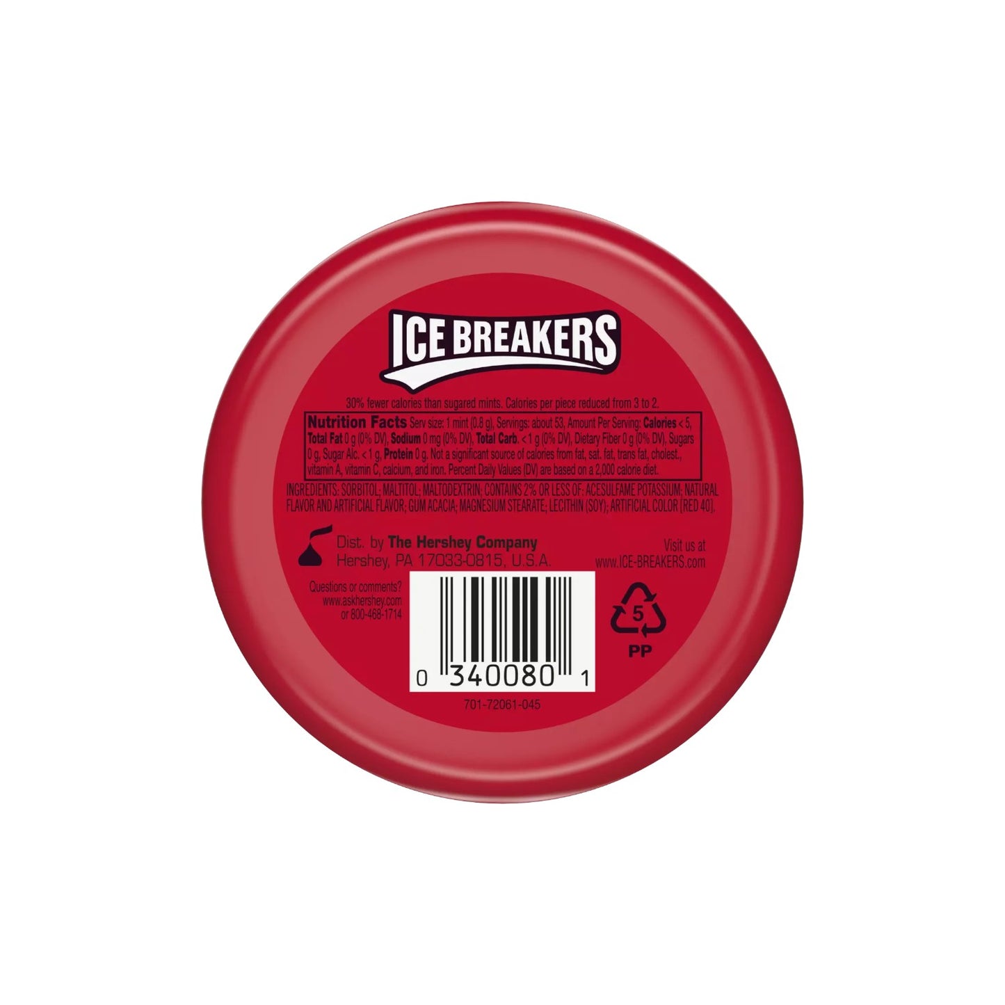 ICE BREAKERS Cinnamon Sugar Free Mints 42g.