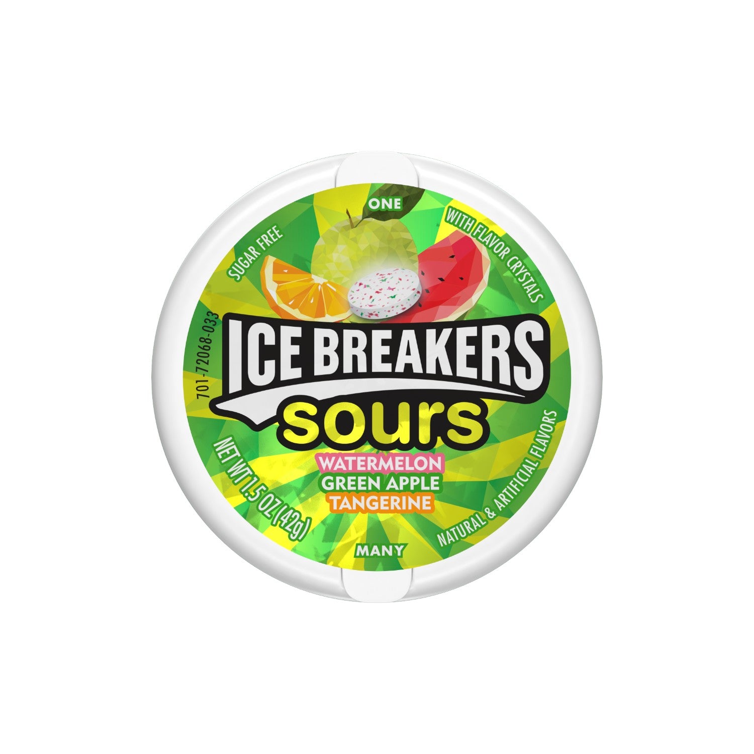 ICE BREAKERS Sours Sour Fruits Sugar Free Mints 42g.