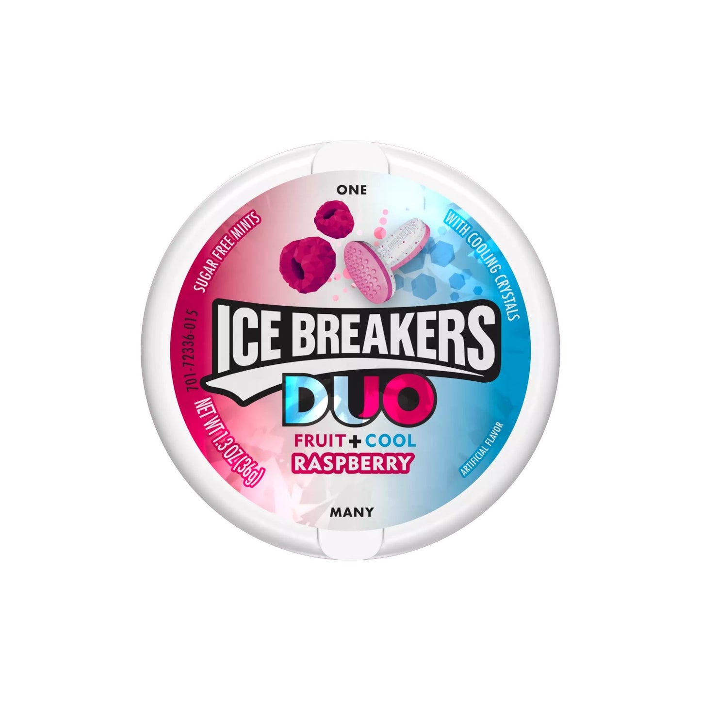 ICE BREAKERS DUO Raspberry Sugar Free Mints 36g.