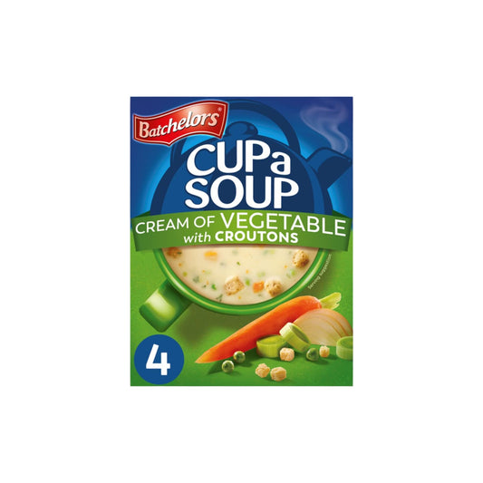 Batchelors Cup a Soup Cream Of Vegetable (with croutons) 4 Sachets.