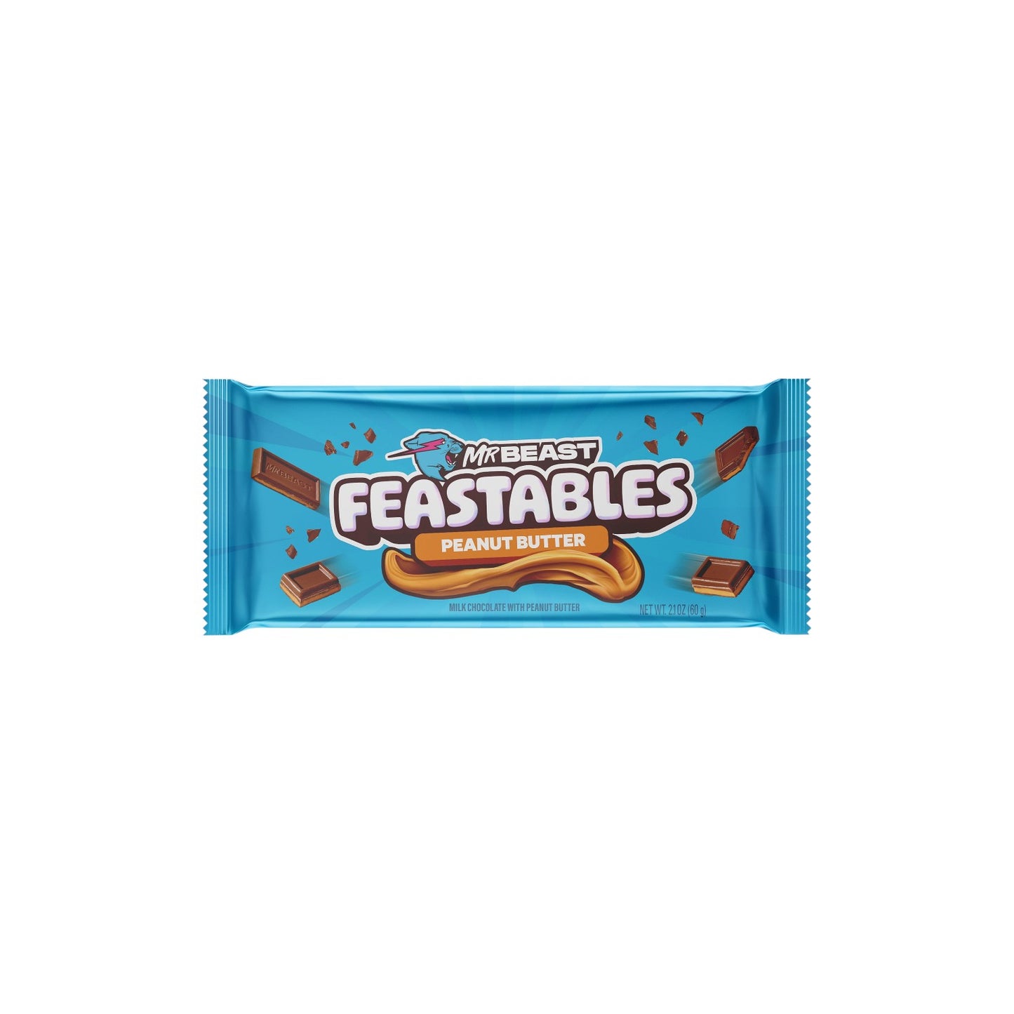 MRBEAST Feastables Peanut Butter Chocolate Bar 60g