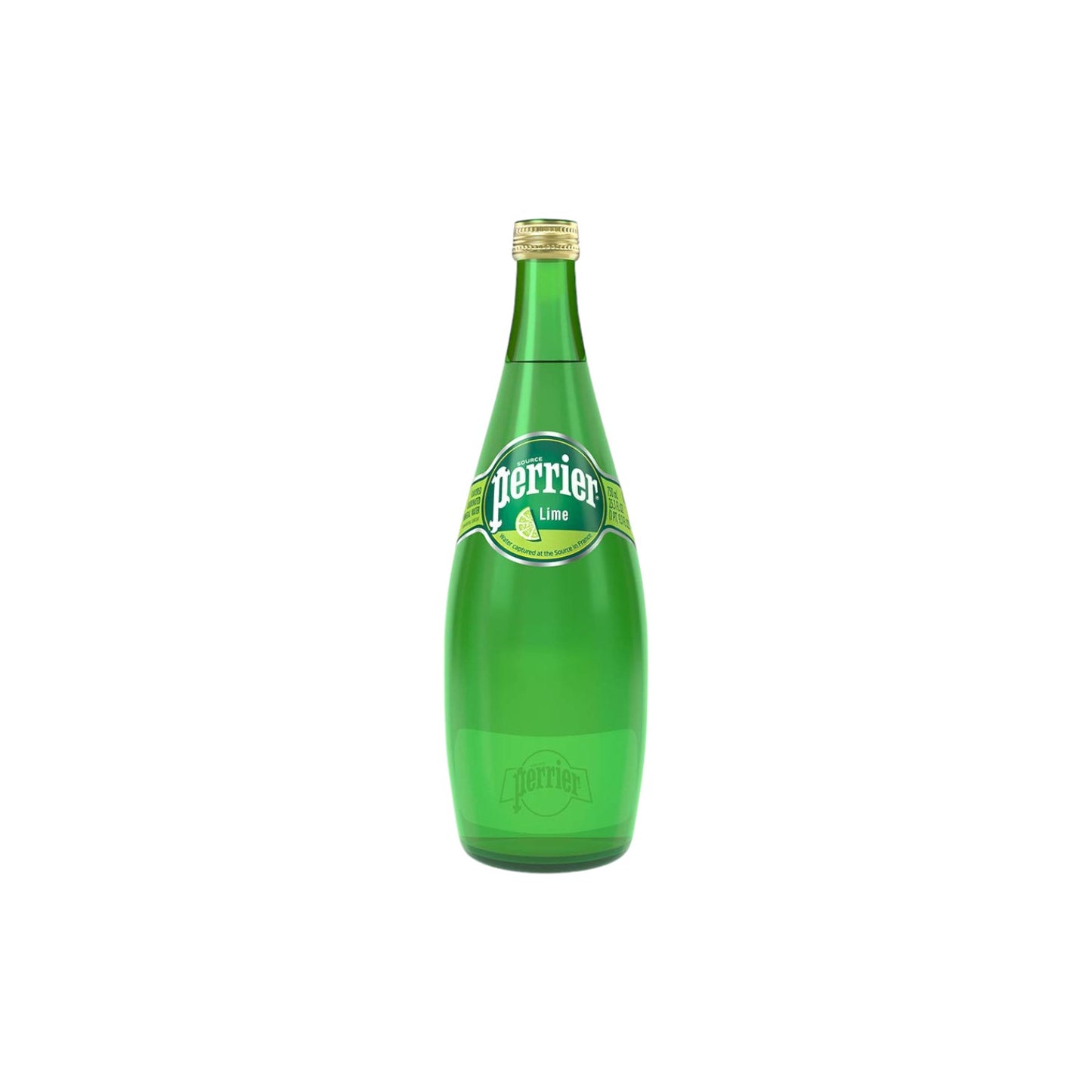 PERRIER Lime Flavored Sparkling Mineral Water 750ml. (glass bottle)