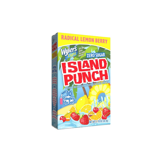 ISLAND PUNCH Radical Lemon Berry Flavored (zero sugar) Drink Mix (10 singles)