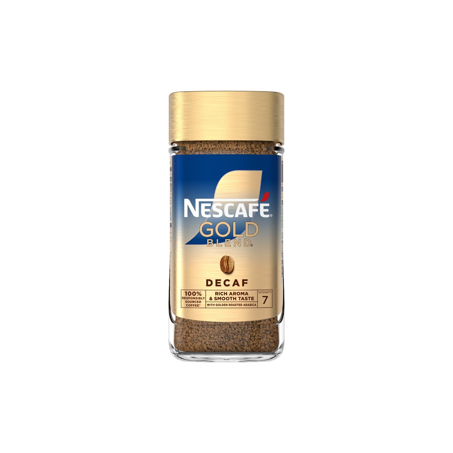 NESCAFE Gold Decaff Instant Coffee.