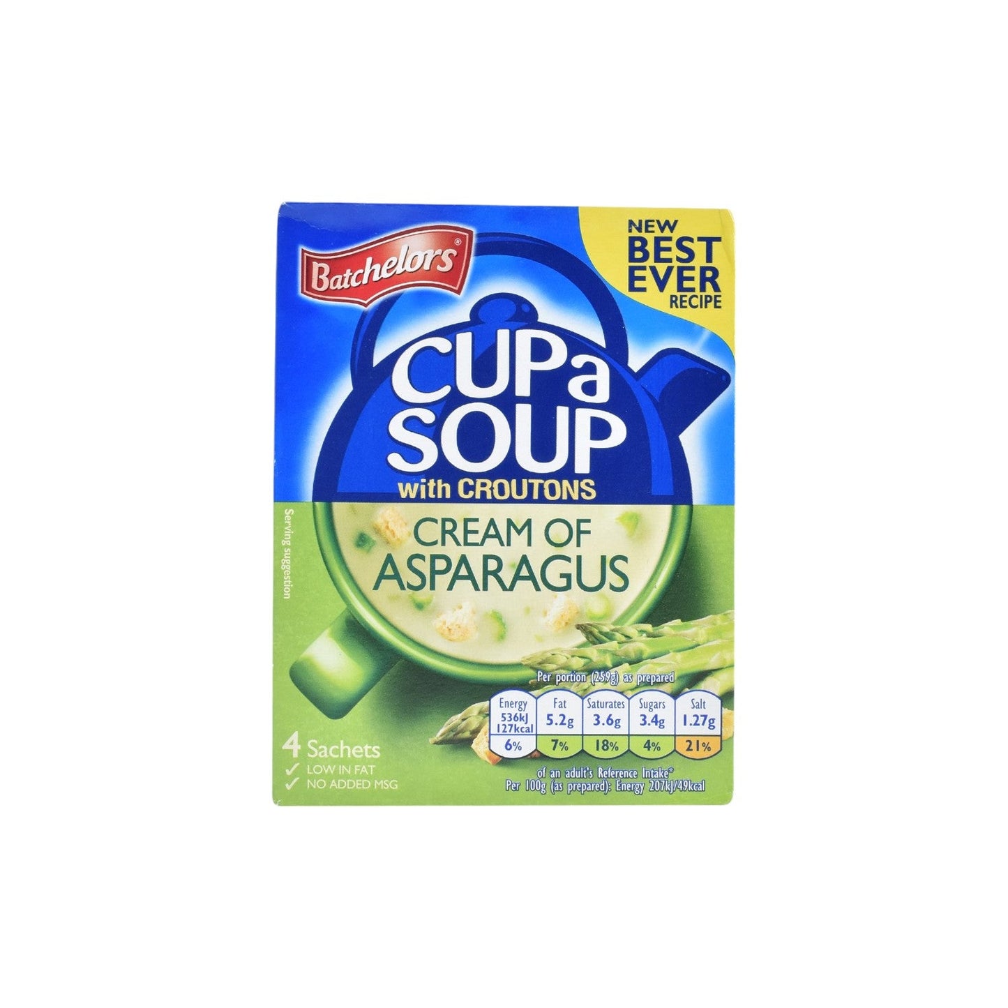 Batchelors Cup a Soup Cream Of Asparagus (with croutons) 4 Sachets.