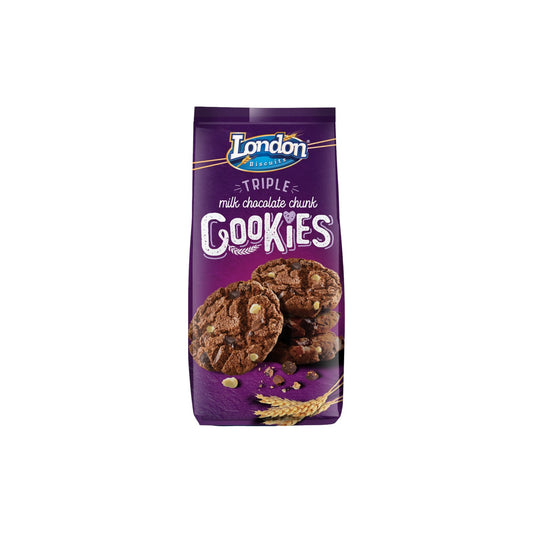 London Biscuits Triple Milk Chocolate Chunk Cookies 160g