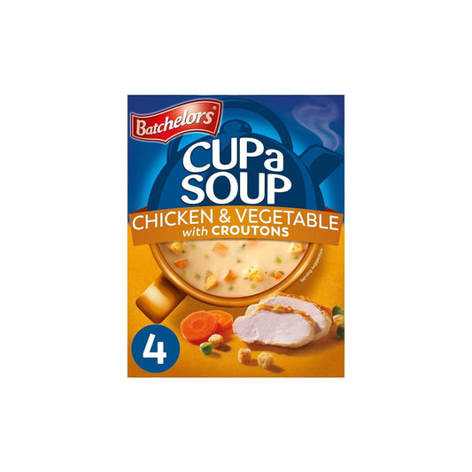 Batchelors Cup a Soup Chicken & Vegetable (with croutons) 4 Sachets.