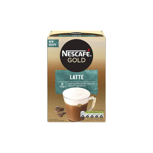 NESCAFE Gold Latte Instant Coffee Sachets. (8 Mugs)