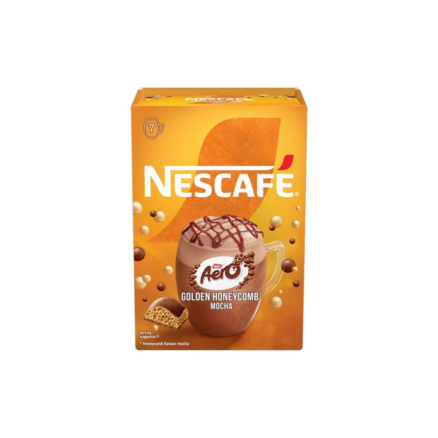 NESCAFE Golden Honeycomb AERO Mocha (7 x 19g ) Sachets.