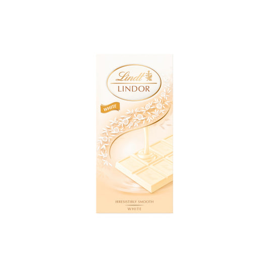 Lindt Lindor White Chocolate Bar 100g.