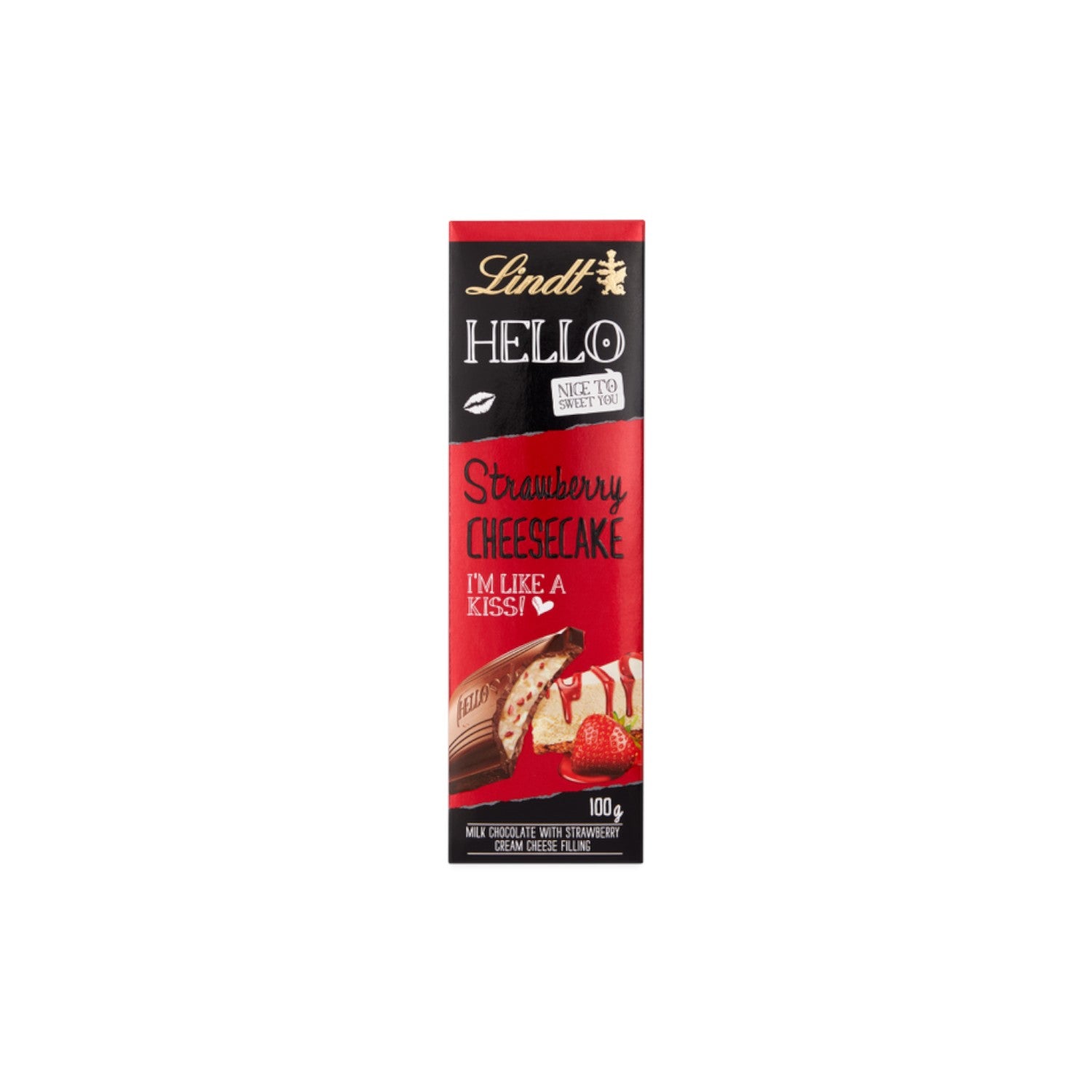 Lindt HELLO Strawberry Cheesecake Bar 100g.