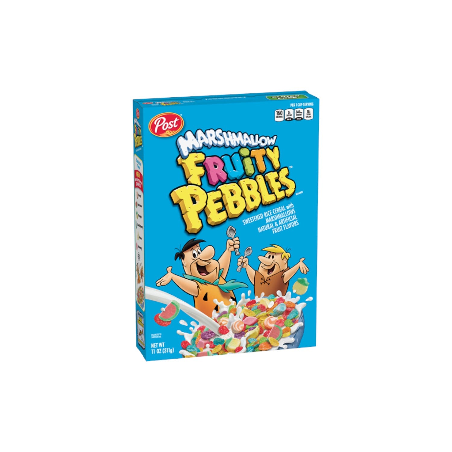 Post Marshmallow Fruity Pebbles Crispy Rice Cereal 311g.