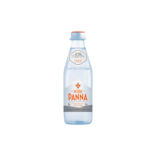 ACQUA PANNA (TUSCANY) Natural Mineral Water 250ml Glass Bottle.