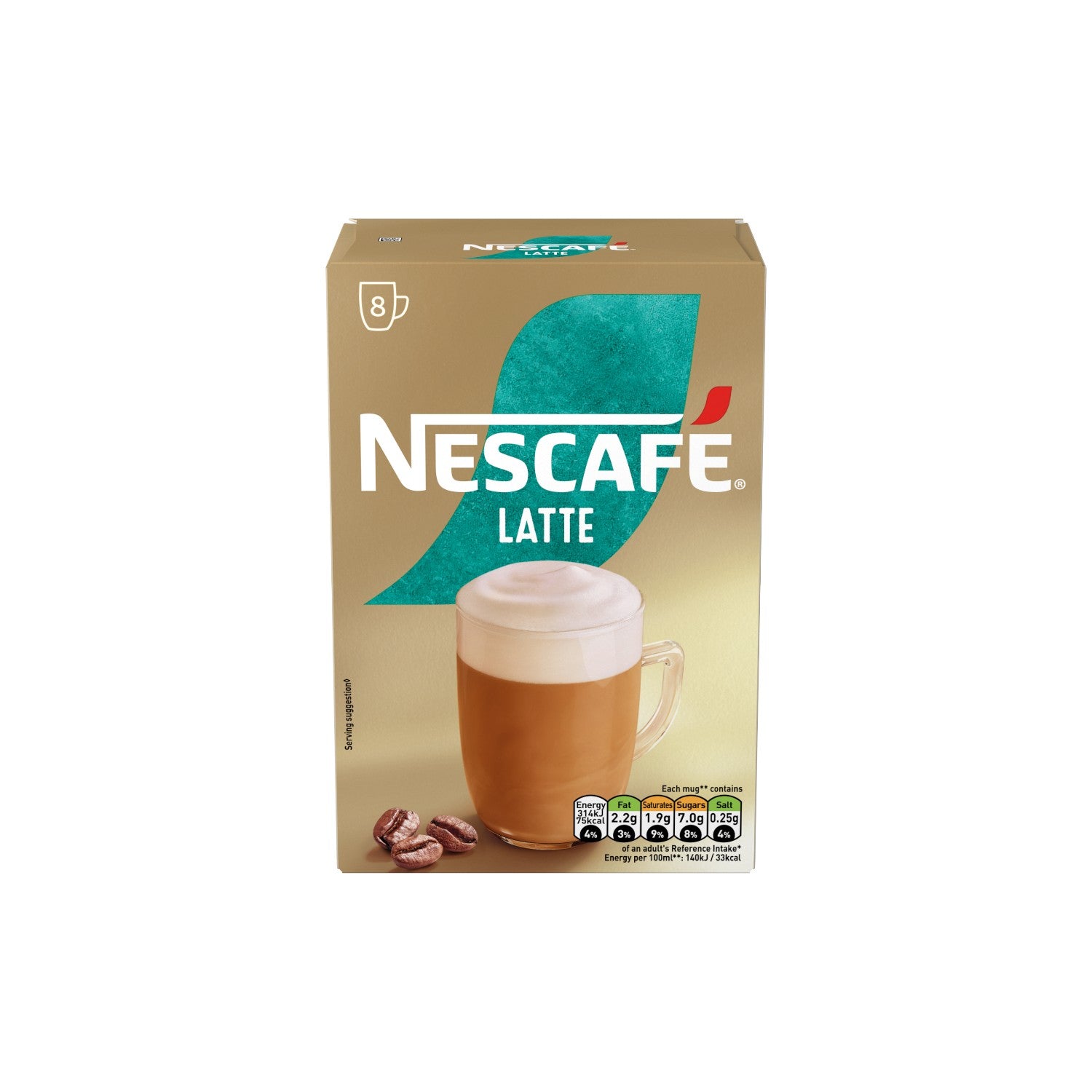 NESCAFE Latte (8 x 18g ) Sachets.