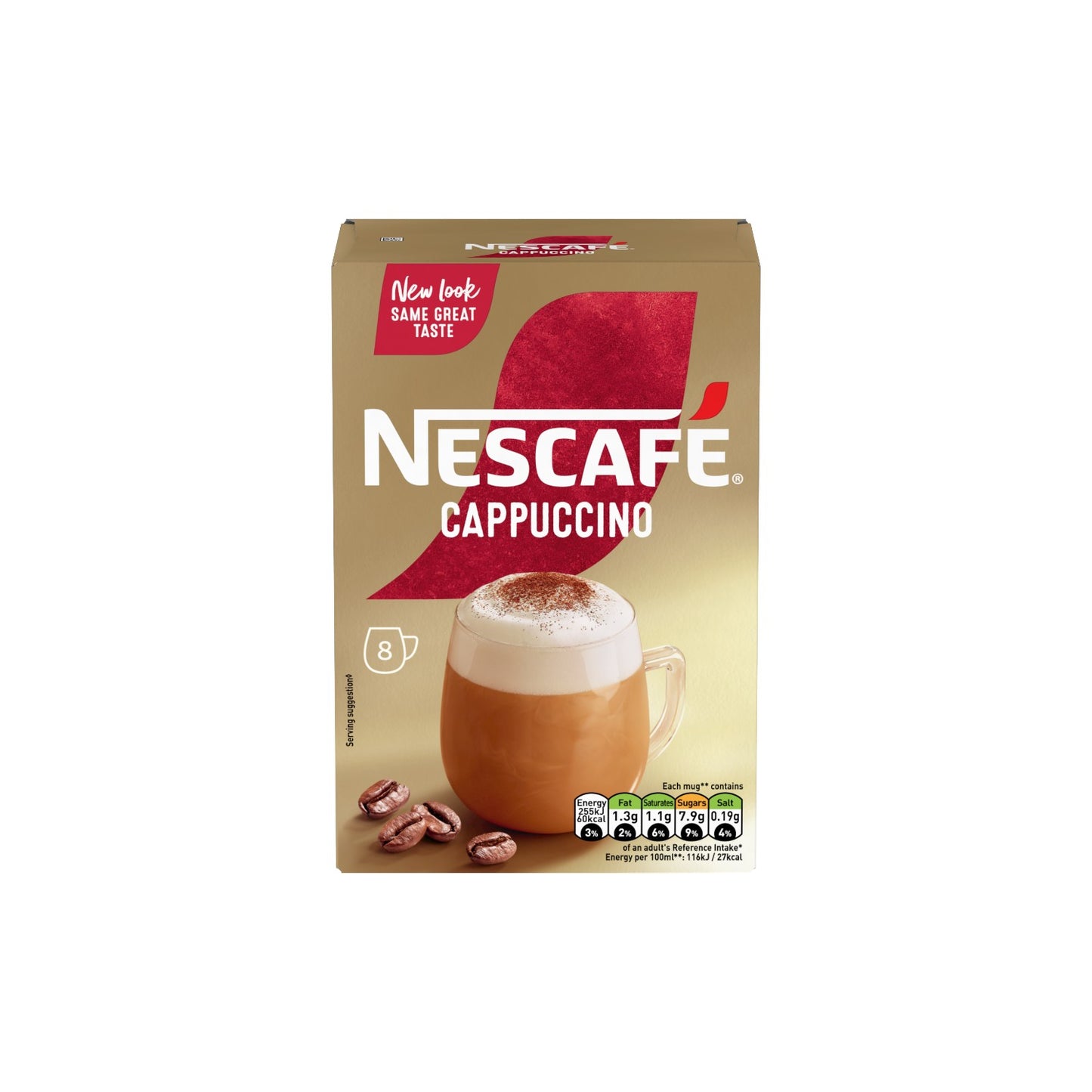 NESCAFE Cappuccino (8 x 15.5g ) Sachets.