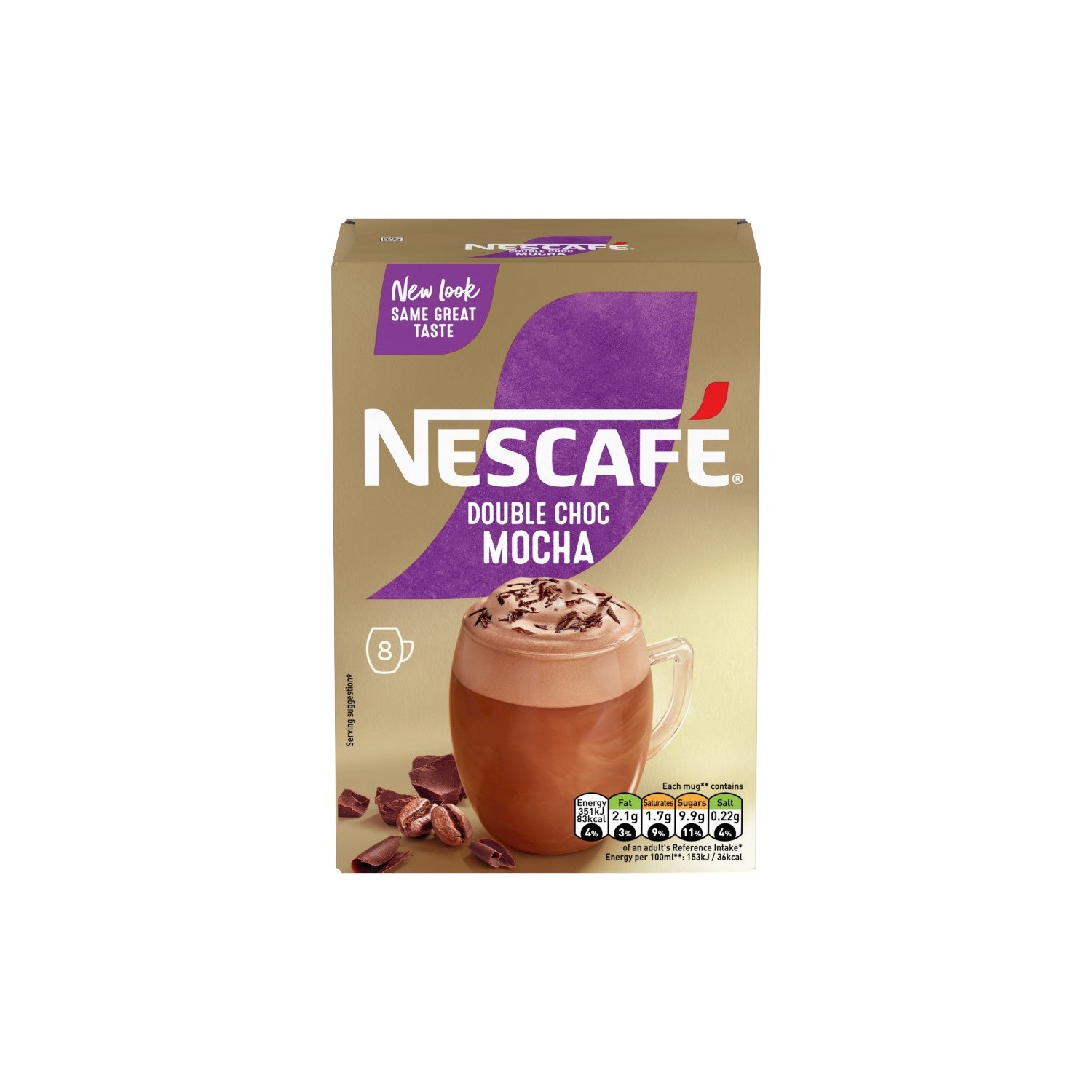 NESCAFE Double Choc Mocha (8 x 20.9g) Sachets.