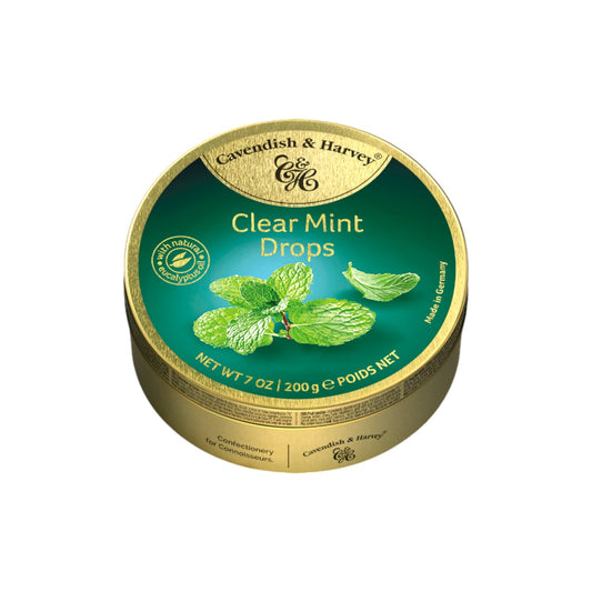 Cavendish & Harvey Clear Mint Drops, 200g.