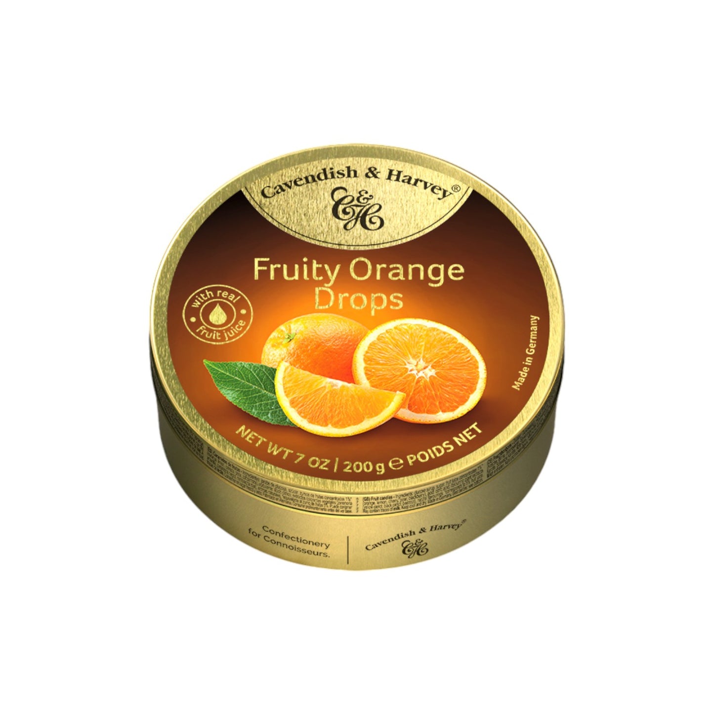 Cavendish & Harvey Fruity Orange Drops, 200g.