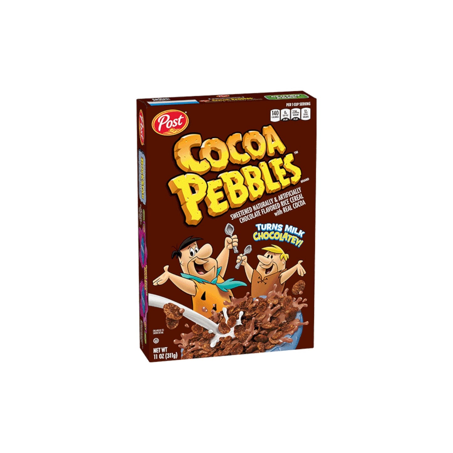 Post Cocoa Pebbles Crispy Rice Cereal 311g.