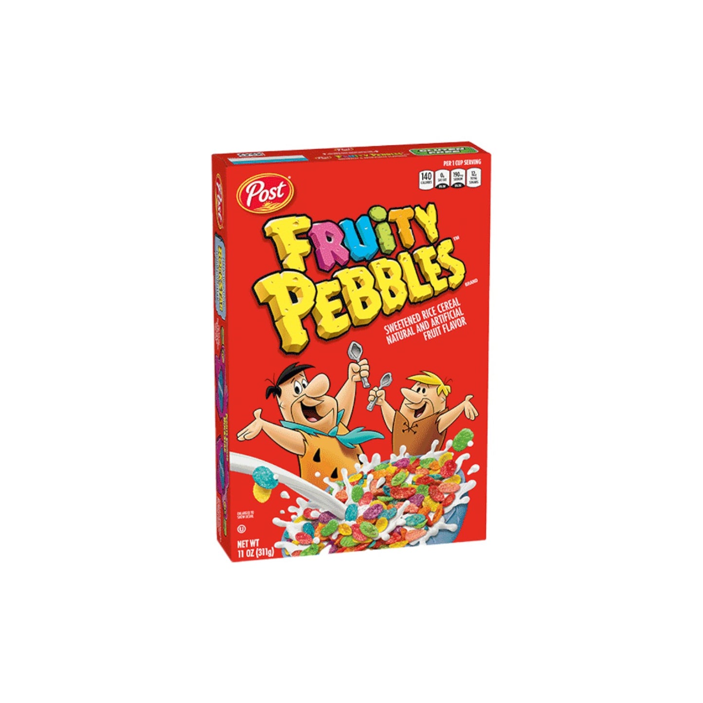 Post Fruity Pebbles Crispy Rice Cereal 311g.