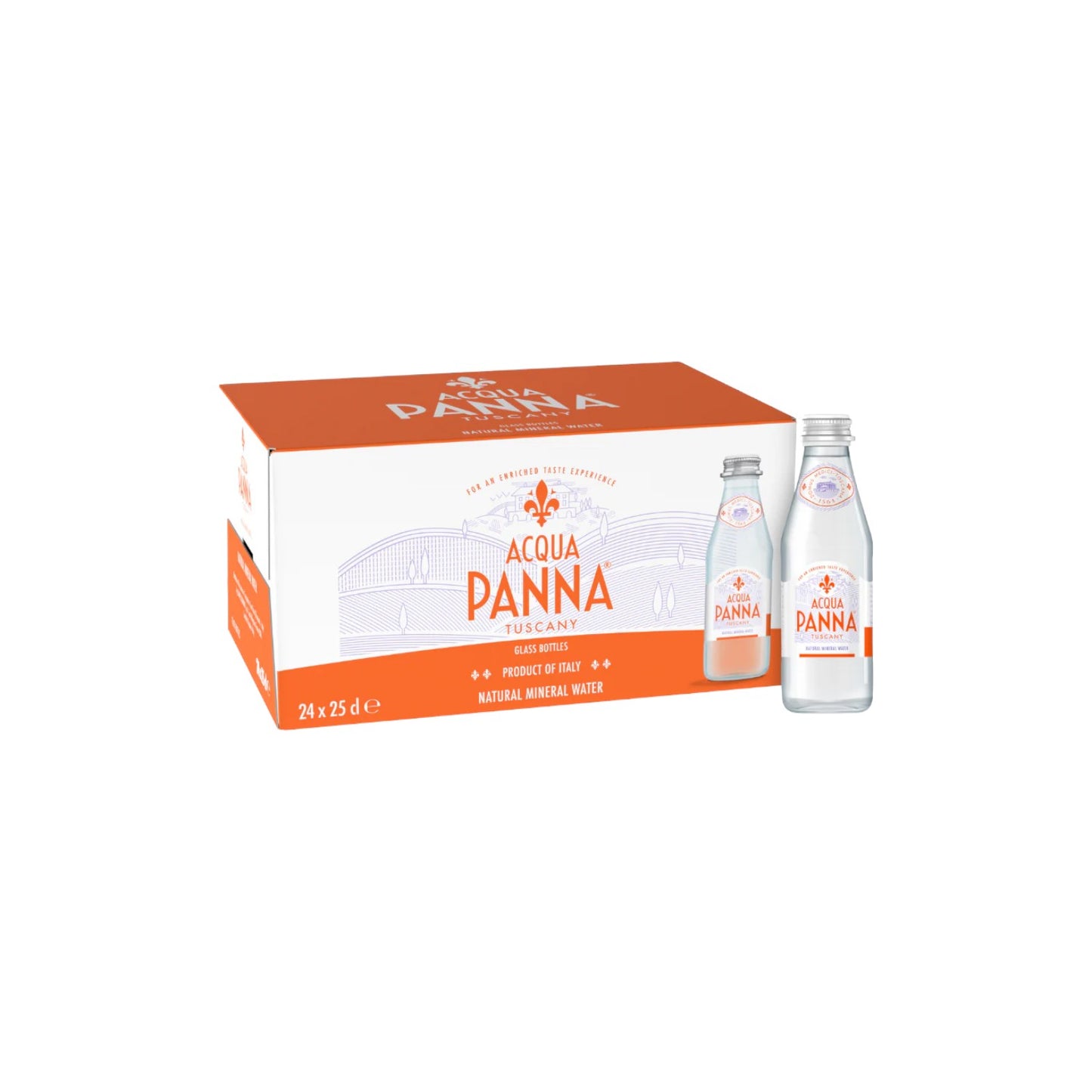 ACQUA PANNA (TUSCANY) Natural Mineral Water 250ml Glass Bottle