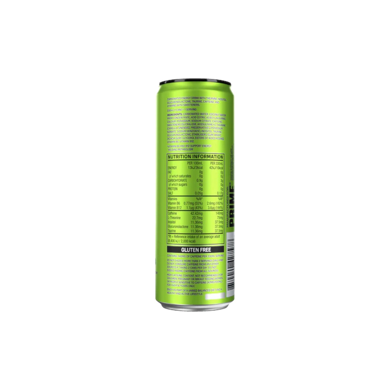 PRIME Lemon Lime Flavour Energy Drink 330ml.