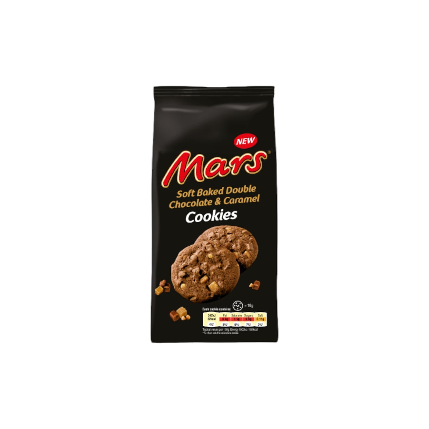 Mars Soft Baked Double Chocolate & Caramel Cookies 162g.