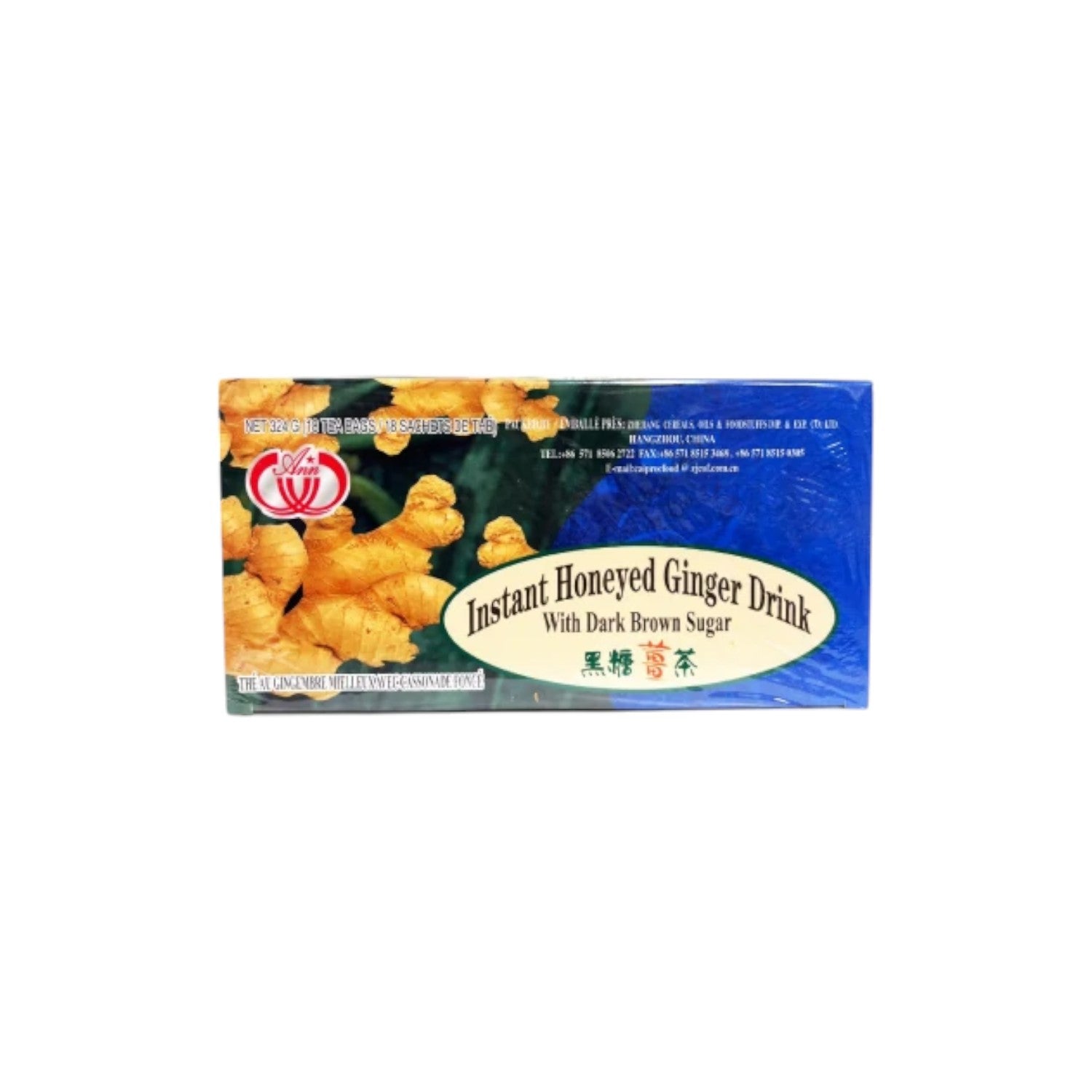 Ann Instant Honeyed Ginger Drink With Dark Brown Sugar (18g x 18 Sachets) 324g