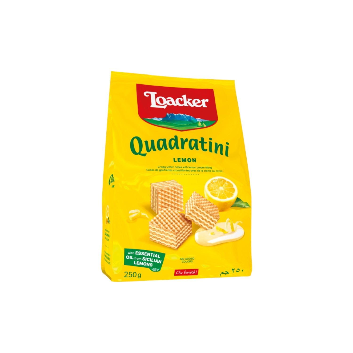 Loacker Quadratini Lemon Crispy Wafer 250g.