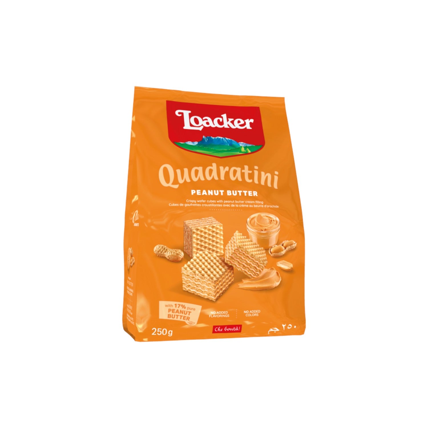 Loacker Peanut Butter Crispy Wafer 250g.