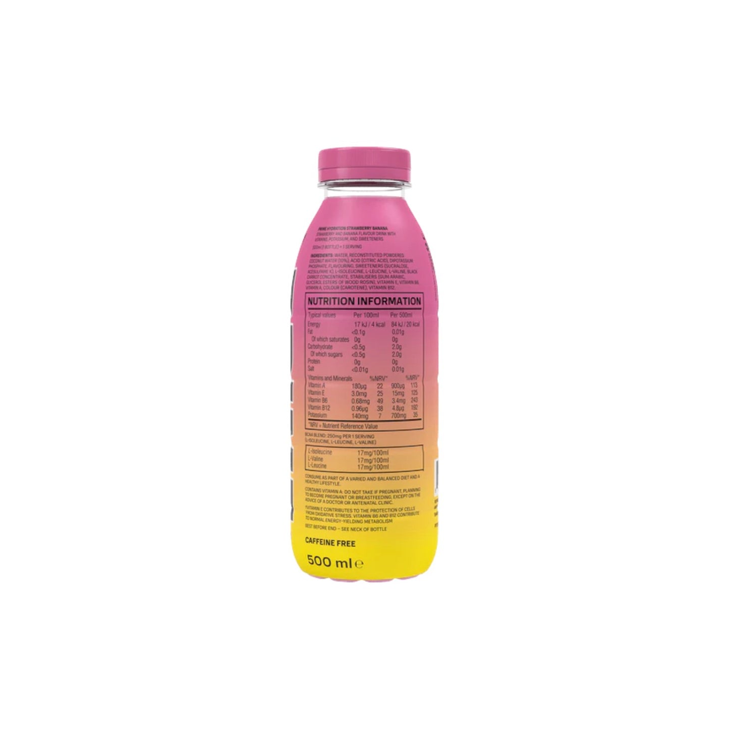 PRIME Strawberry Banana Flavour Hydration Drink 500ml.