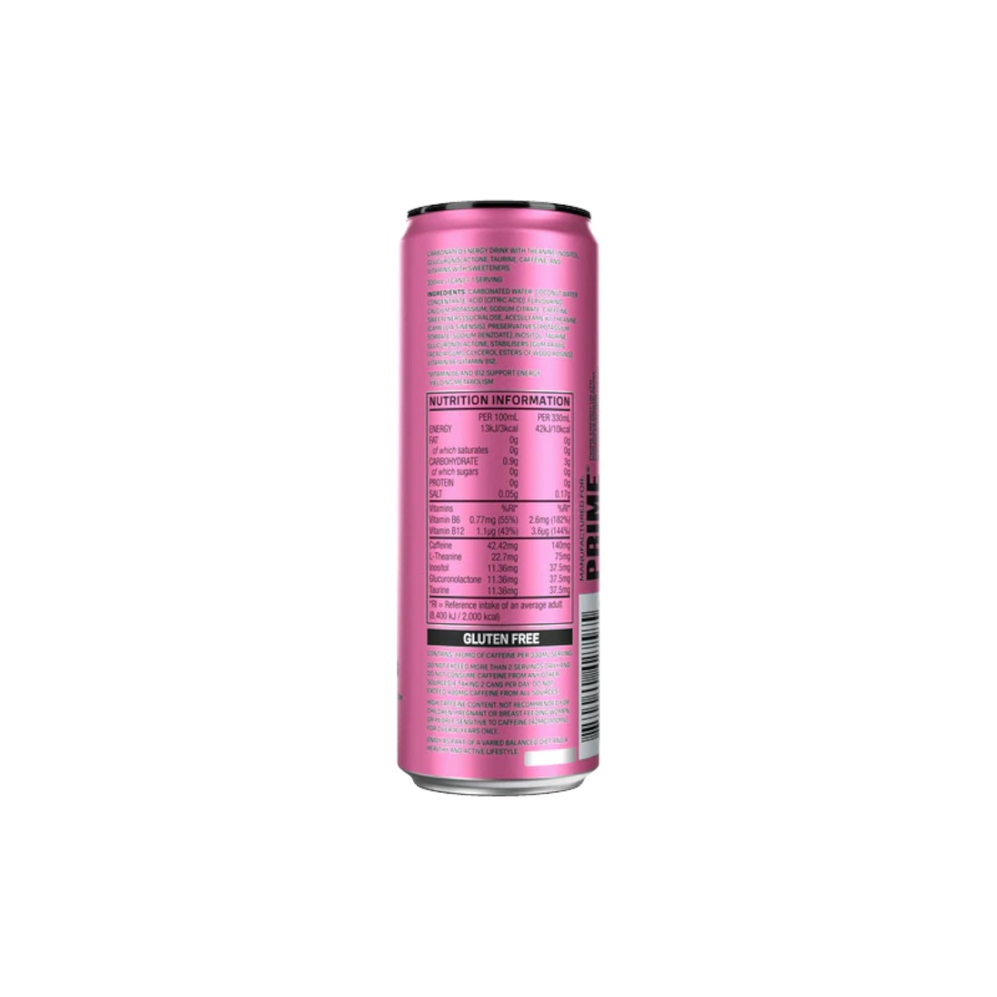 PRIME Strawberry Watermelon Flavour Energy Drink 330ml.