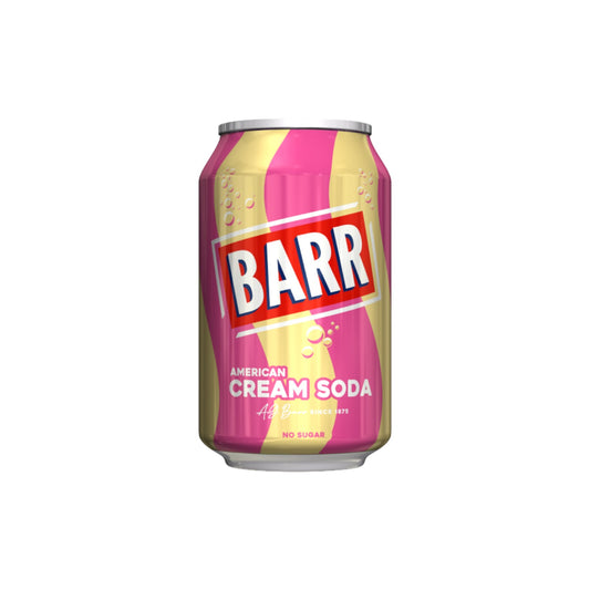 BARR American Cream Soda Soft Drink (No Sugar) 330ml.