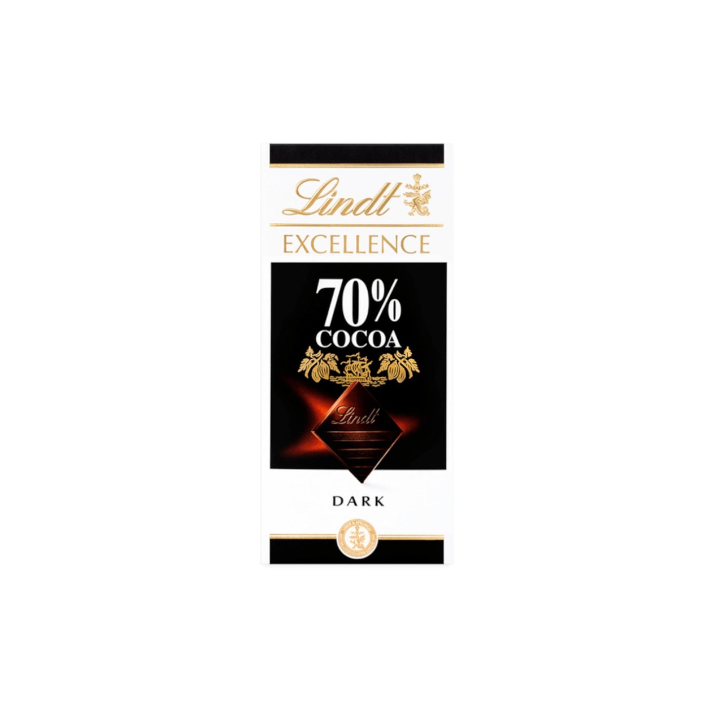 Lindt Excellence Dark 70% Bar 100g.