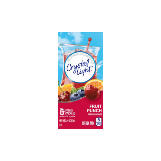 Crystal Light Fruit Punch Artificially Flavored Powdered Drink Mix 57g (6 Pitcher Packets)