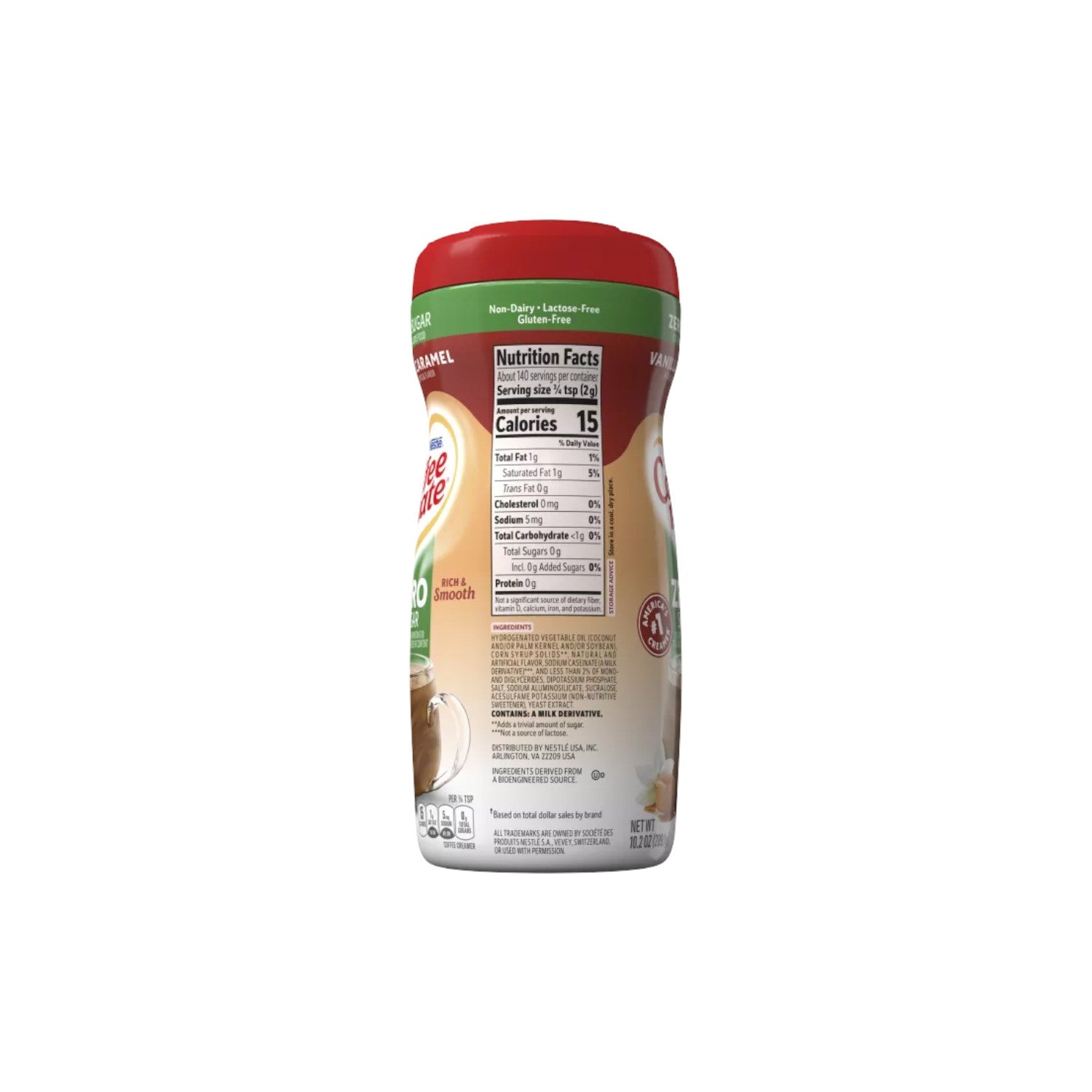 Nestle Coffee Mate Vanilla Caramel Powder Coffee Creamer (zero sugar) 289.1g.