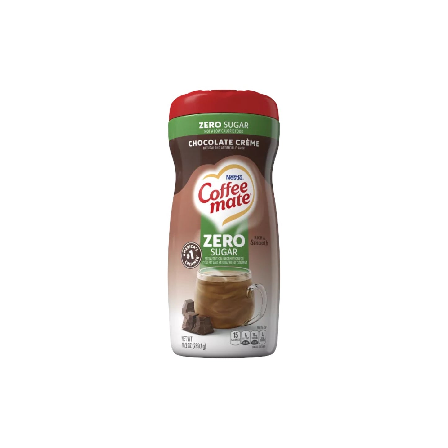 Nestle Coffee Mate Chocolate Creme Powder Coffee Creamer (zero sugar) 289.1g.