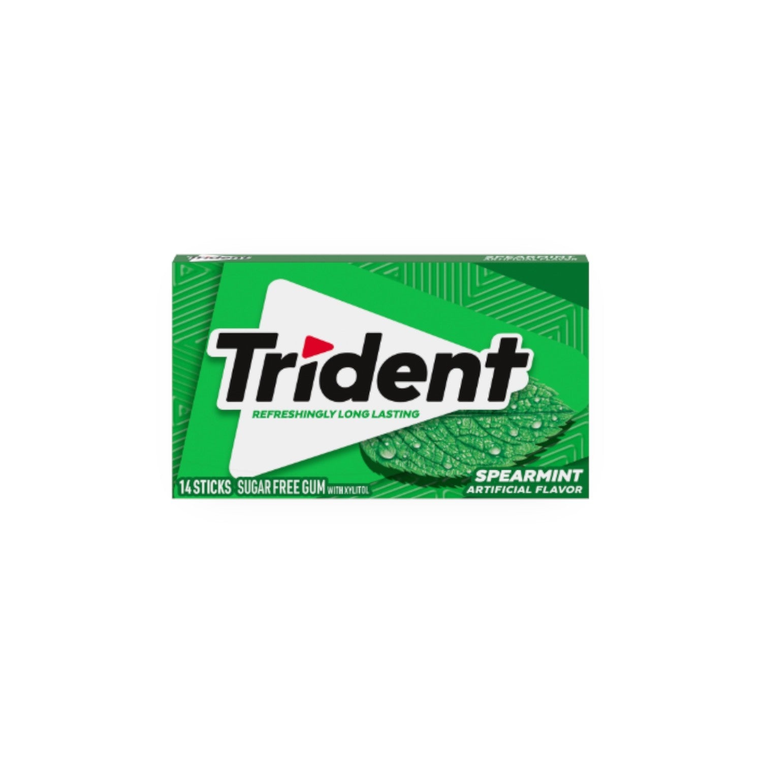 Trident Spearmint Sugarfree Chewing Gum (14 Pieces)