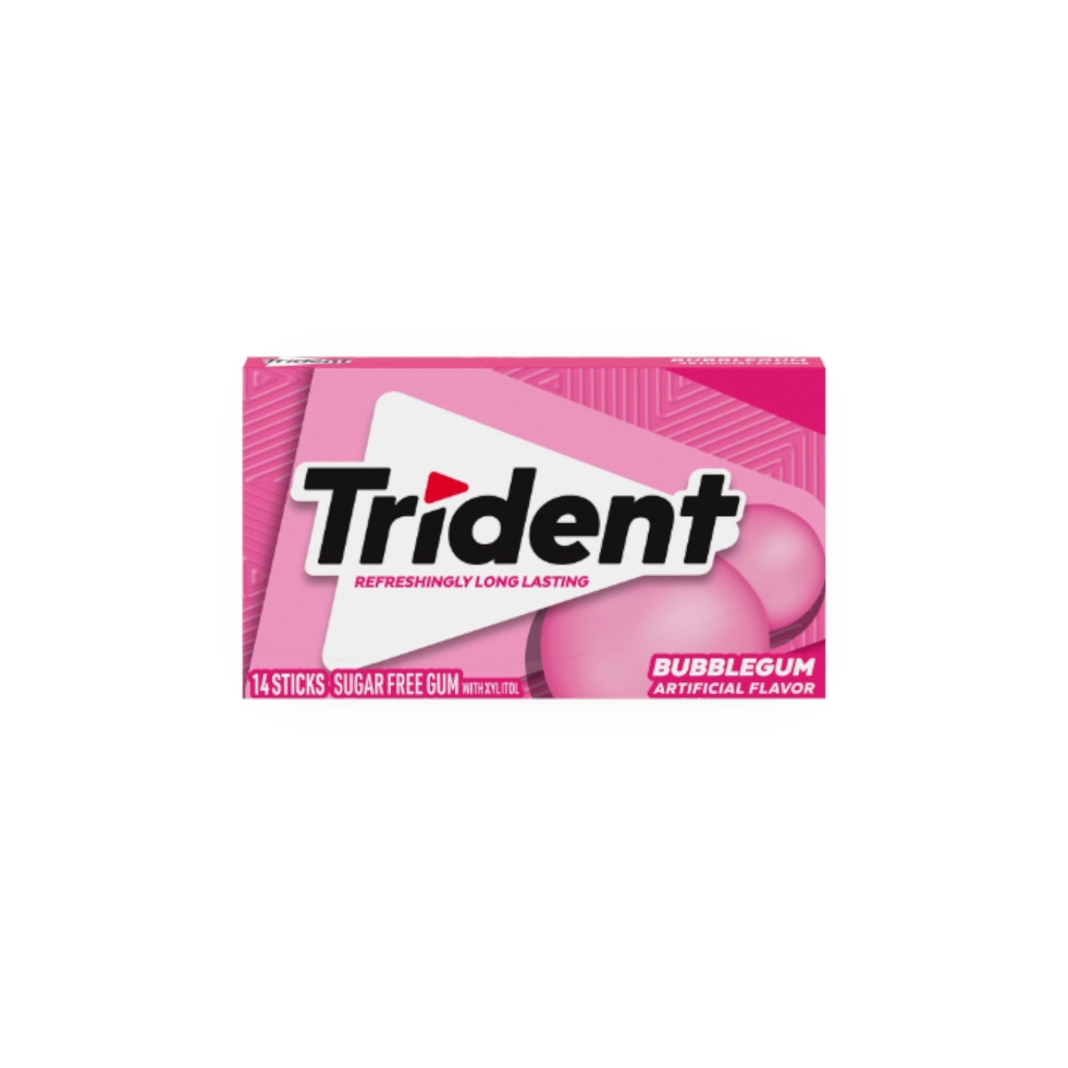 Trident Bubblegum Sugarfree Chewing Gum. (14 Pieces)